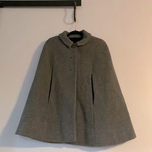 Vintage warm caped grey jacket